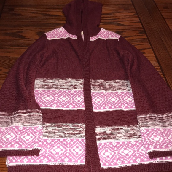 Girl’s Hooded Pink Republic Sweater Size 10/12 - Picture 6 of 16